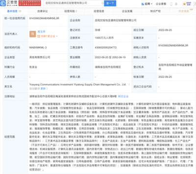 怡亚通参股成立岳阳交投供应链管理公司